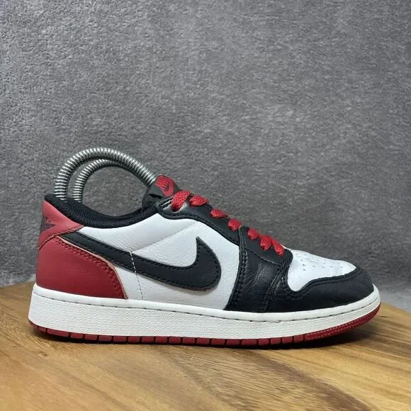 Nike Air Jordan 1 Retro Low OG White/Red CZ0858-106 Shoes 4.5Y Women's Size 6 - Picture 1 of 9